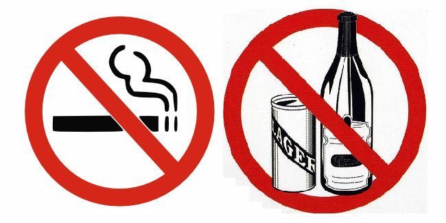 От курения и алкоголя нужно обязательно отказаться на все проведения чистки сосудов, а лучше и вовсе бросить эти вредные привычки
