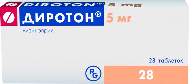 Препарат Диротон вызывает снижение уровня альдостерона и ангиотензина II в плазме крови, одновременно увеличивая концентрацию вазодилататора брадикинина
