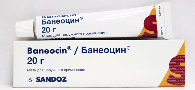 Банеоцин - комбинированное антибактериальное средство для наружного применения при воспалительных заболеваниях кожи