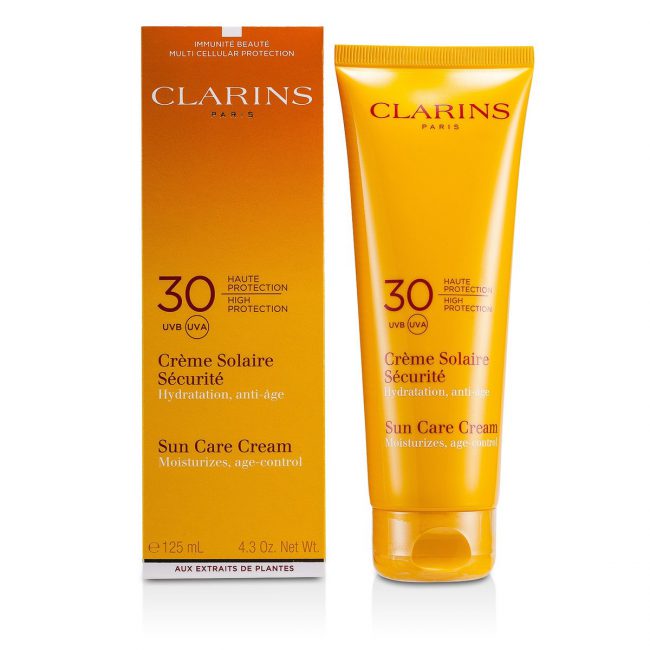 Популярным средством для безопасного загара является крем Clarins Sunscreen Care Cream SPF-30