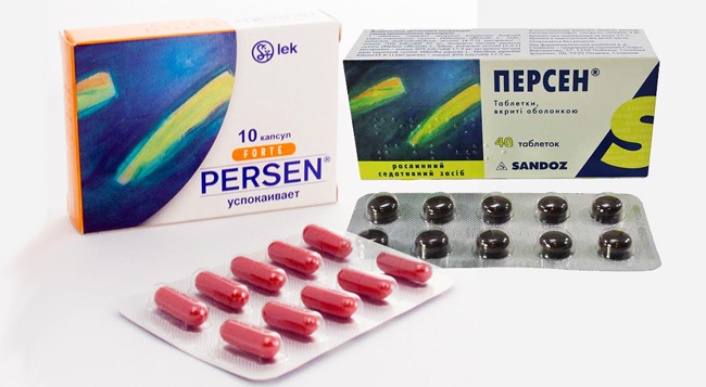 Персен выпускают в двух формах - таблетки или капсулы, каждая форма содержит различную дозировку активных компонентов