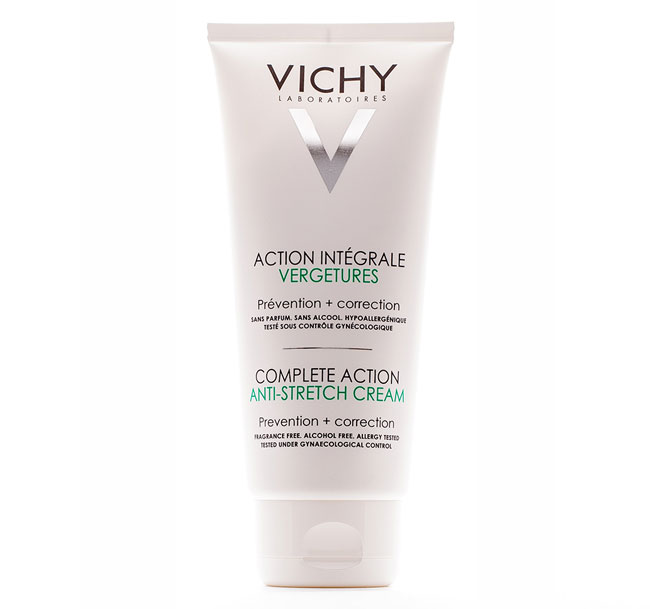 Крем от растяжек Vichy содержит питательные и увлажняющие компоненты, способствует улучшению эластичности вашей кожи