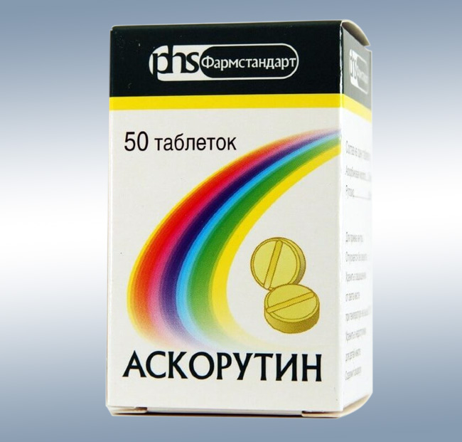 Таблетки Аскорутин включают два активных компонента: аскорбиновая кислоту и рутин, они стимулируют защитные системы организма, восстанавливают стенки кровеносных сосудов, делая их менее проницаемыми и ломкими